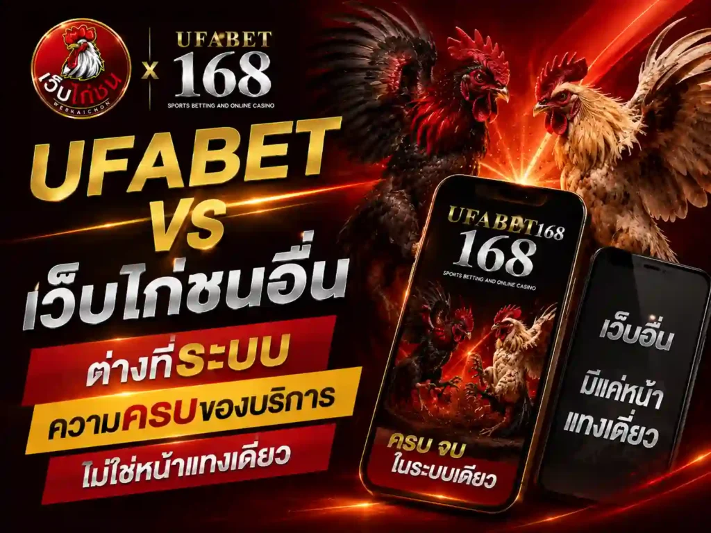 บริการไก่ชน UFABET กับเว็บไก่ชนอื่น ต่างที่ระบบ