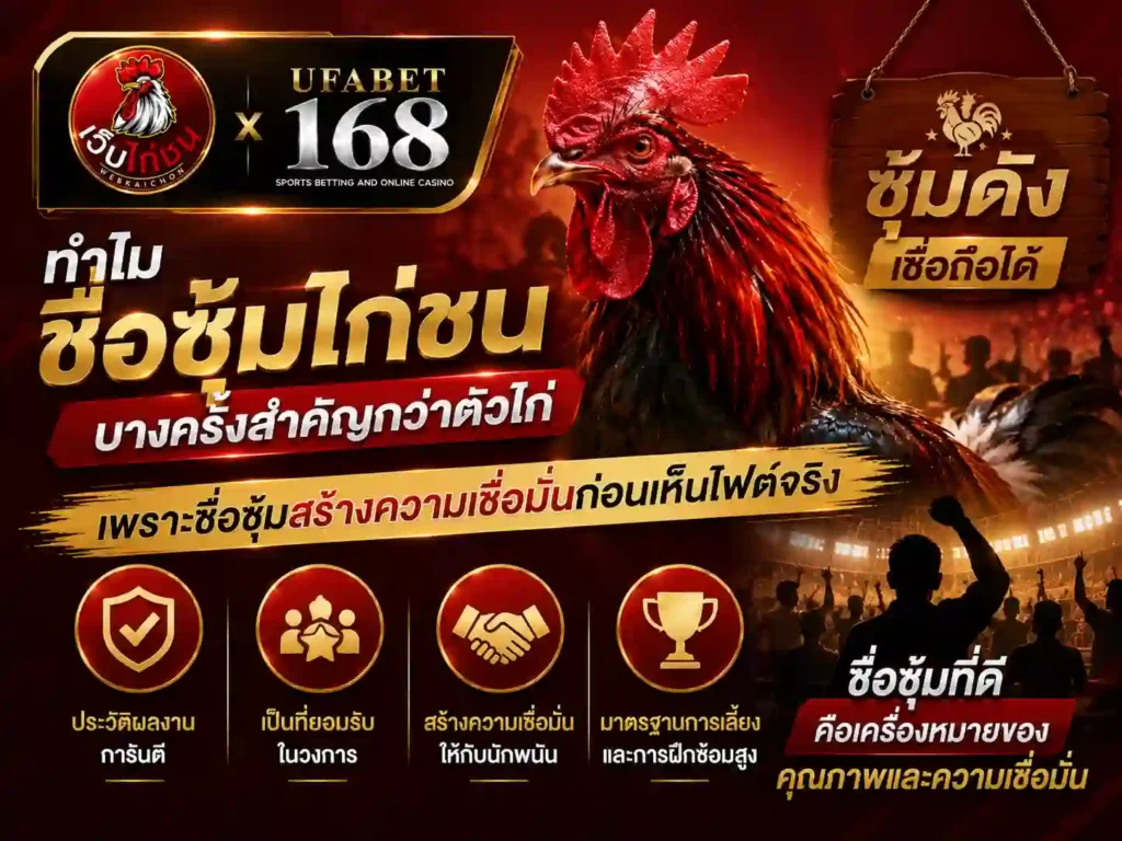 ทำไม ชื่อซุ้มไก่ชน บางครั้งสำคัญกว่าตัวไก่